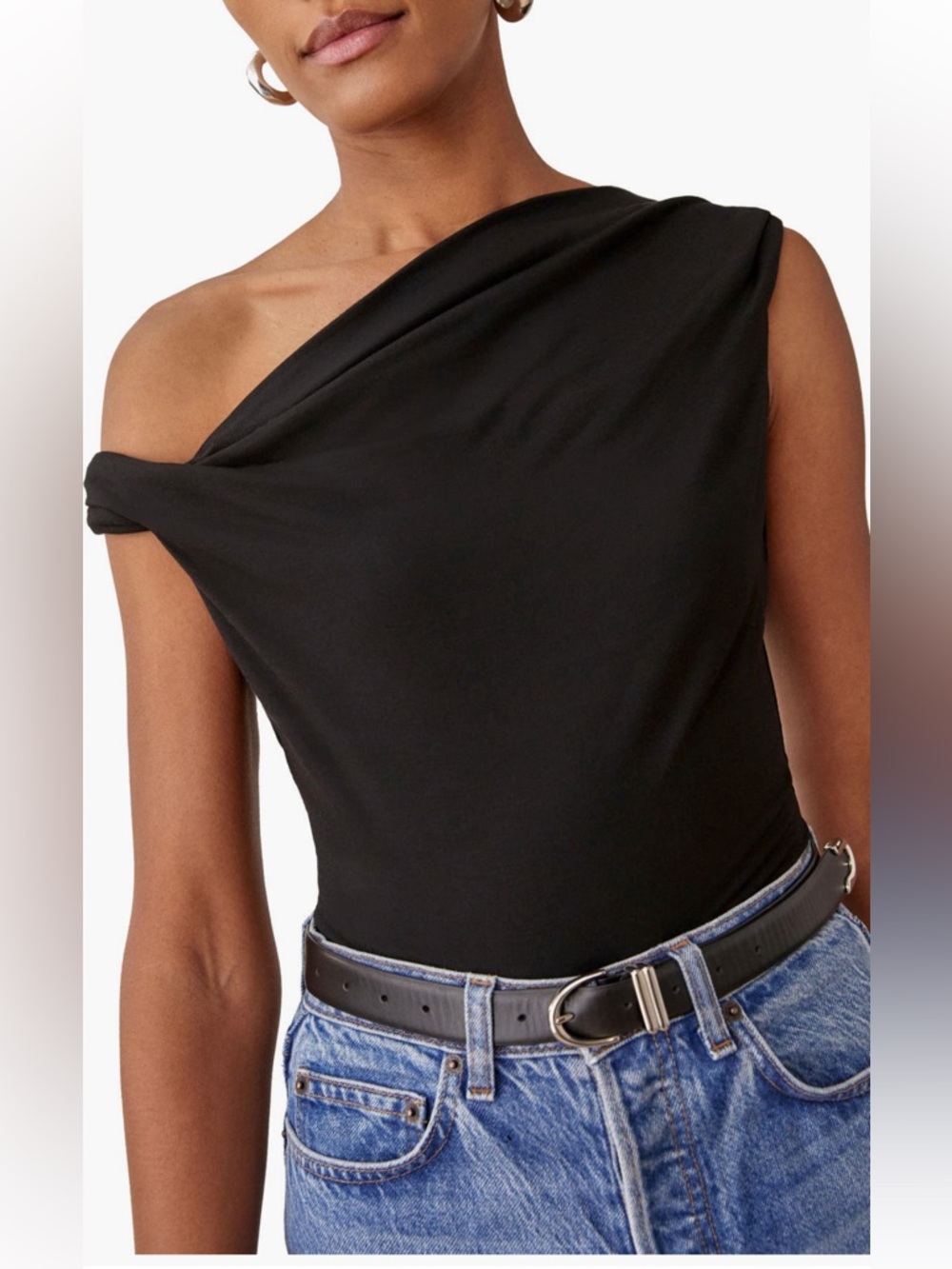 NWT Reformation Cello Knit Top in black- medium